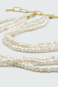 Layered Ivory Pearl Necklace