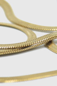 Herringbone Smooth Chain Gold Necklace