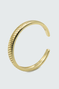 Diagonal Grooved Vintage Dainty Gold Ring
