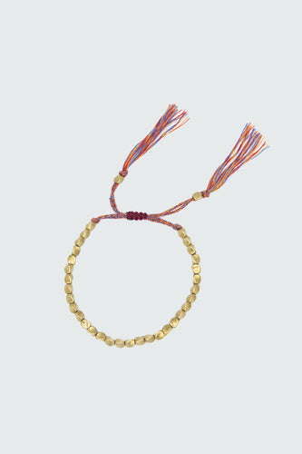 Gold Baroque Bead Friendship String Bracelet