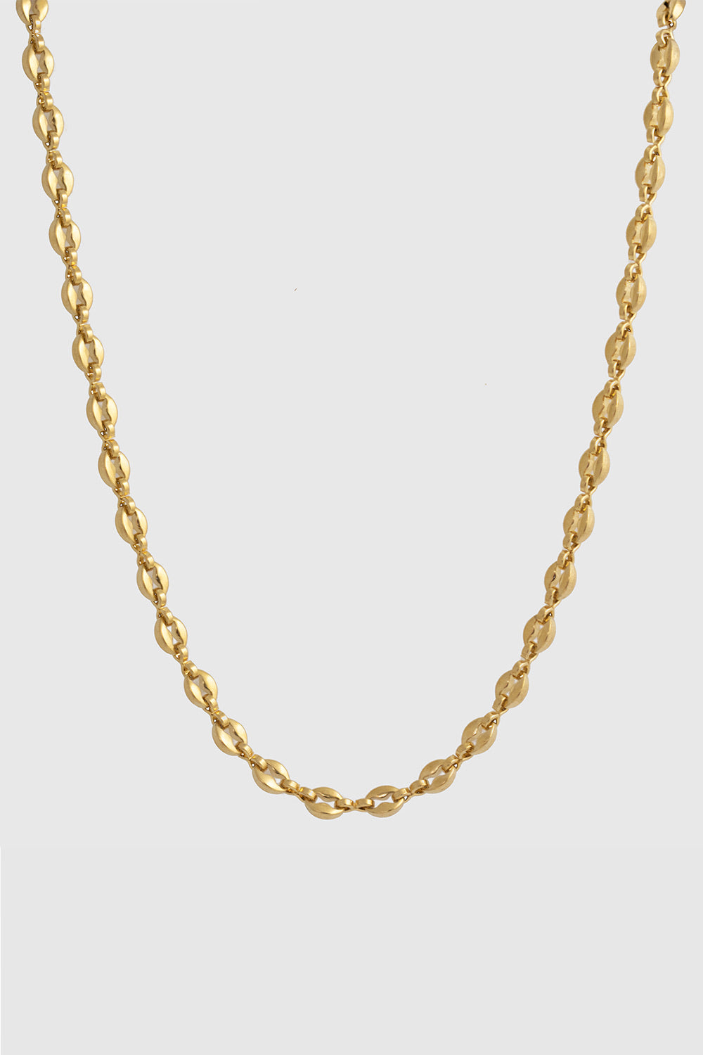 Oval link outlet chain necklace