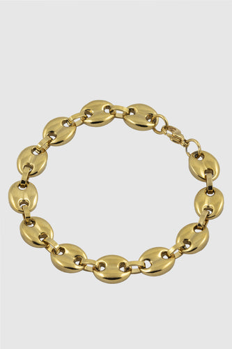 Oval Link Gold Bracelet, medium